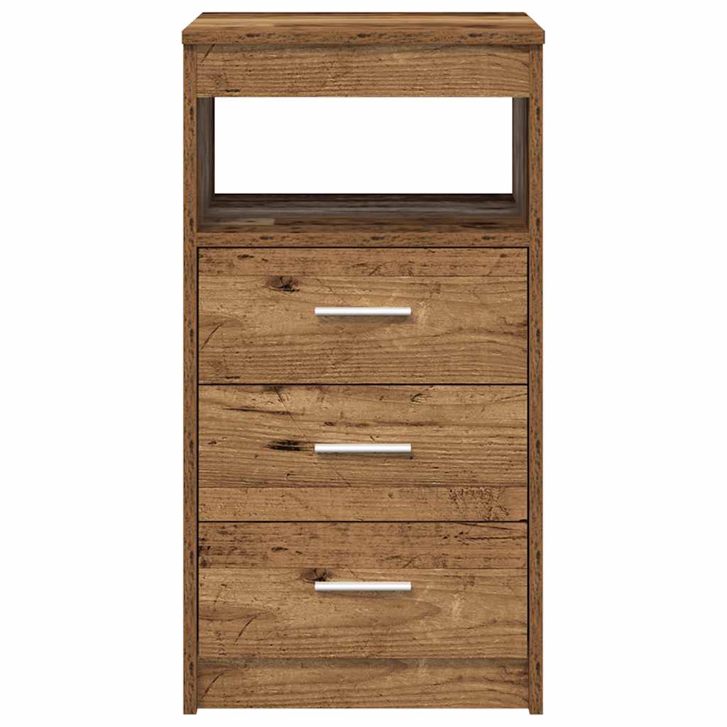 Schreibtisch mit Unterschrank Altholz Holzwerkstoff