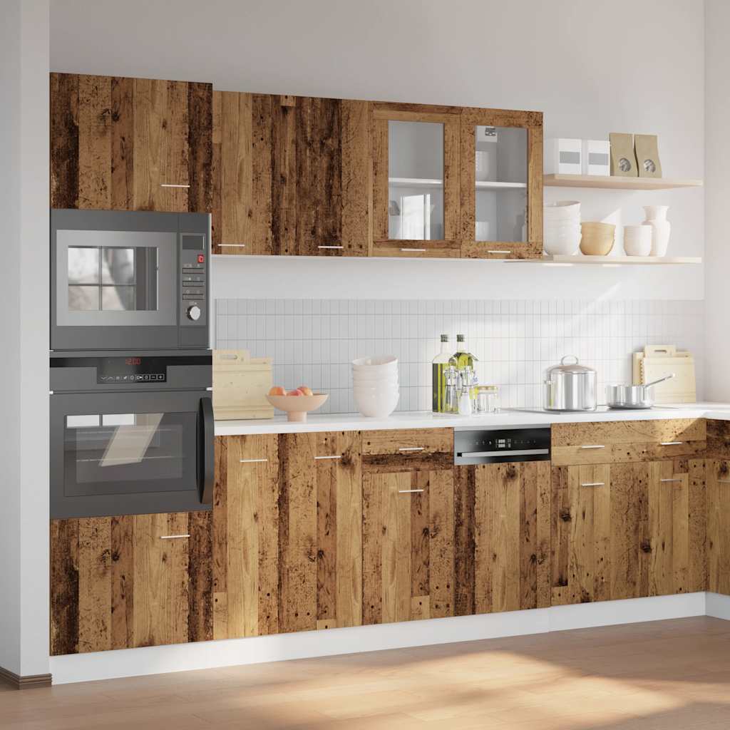 7-tlg. Küchenschrank-Set Lyon Altholz-Optik Holzwerkstoff