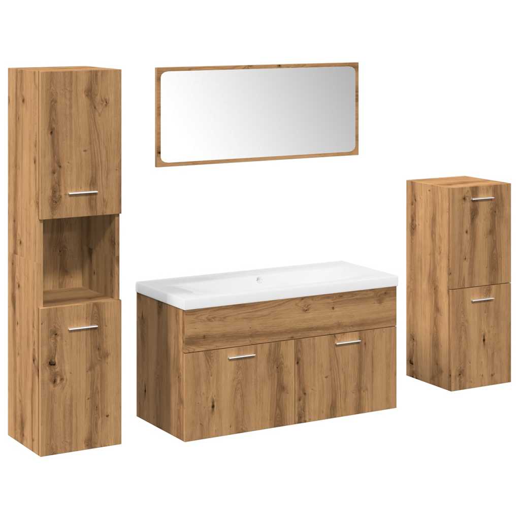 5-tlg. Badmöbel-Set Artisan-Eiche Holzwerkstoff