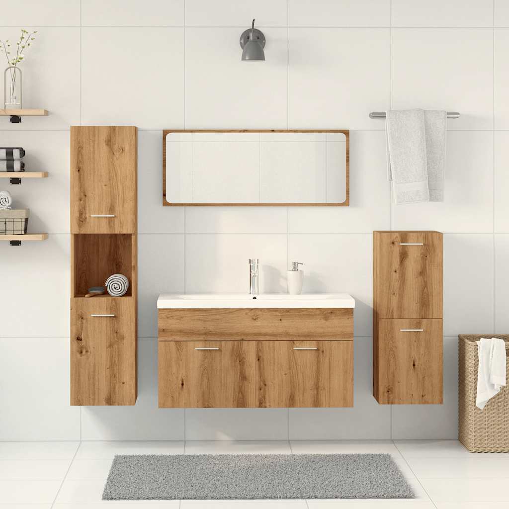 5-tlg. Badmöbel-Set Artisan-Eiche Holzwerkstoff