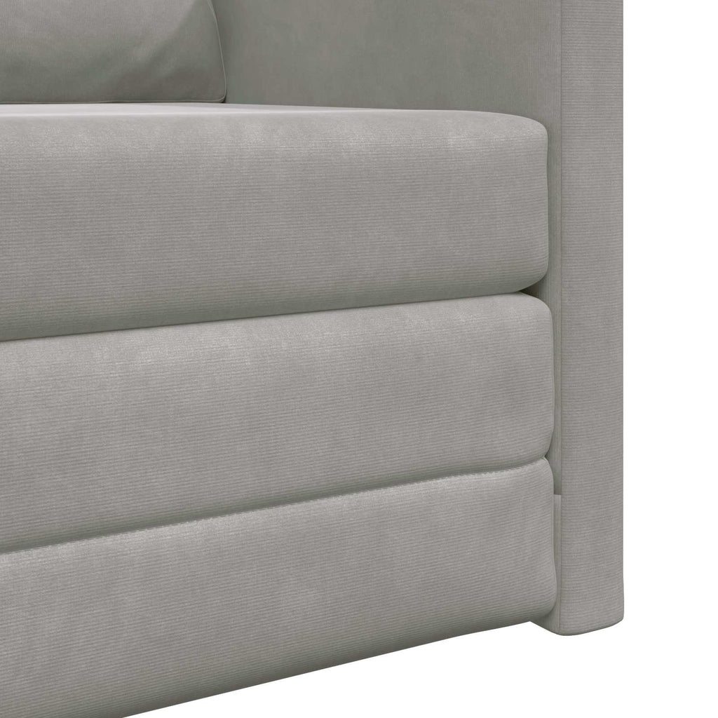 Schlafsofa Hellgrau 74 x 77 x 81 cm Samt