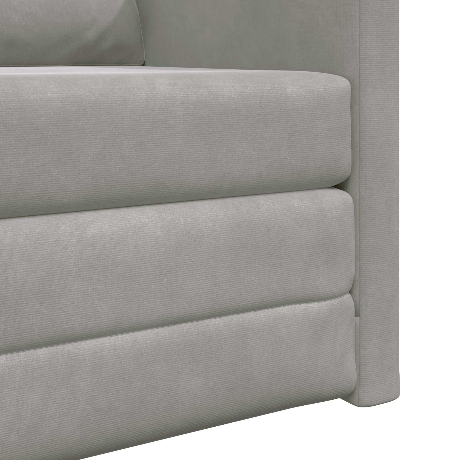 Schlafsofa Hellgrau 74 x 77 x 81 cm Samt