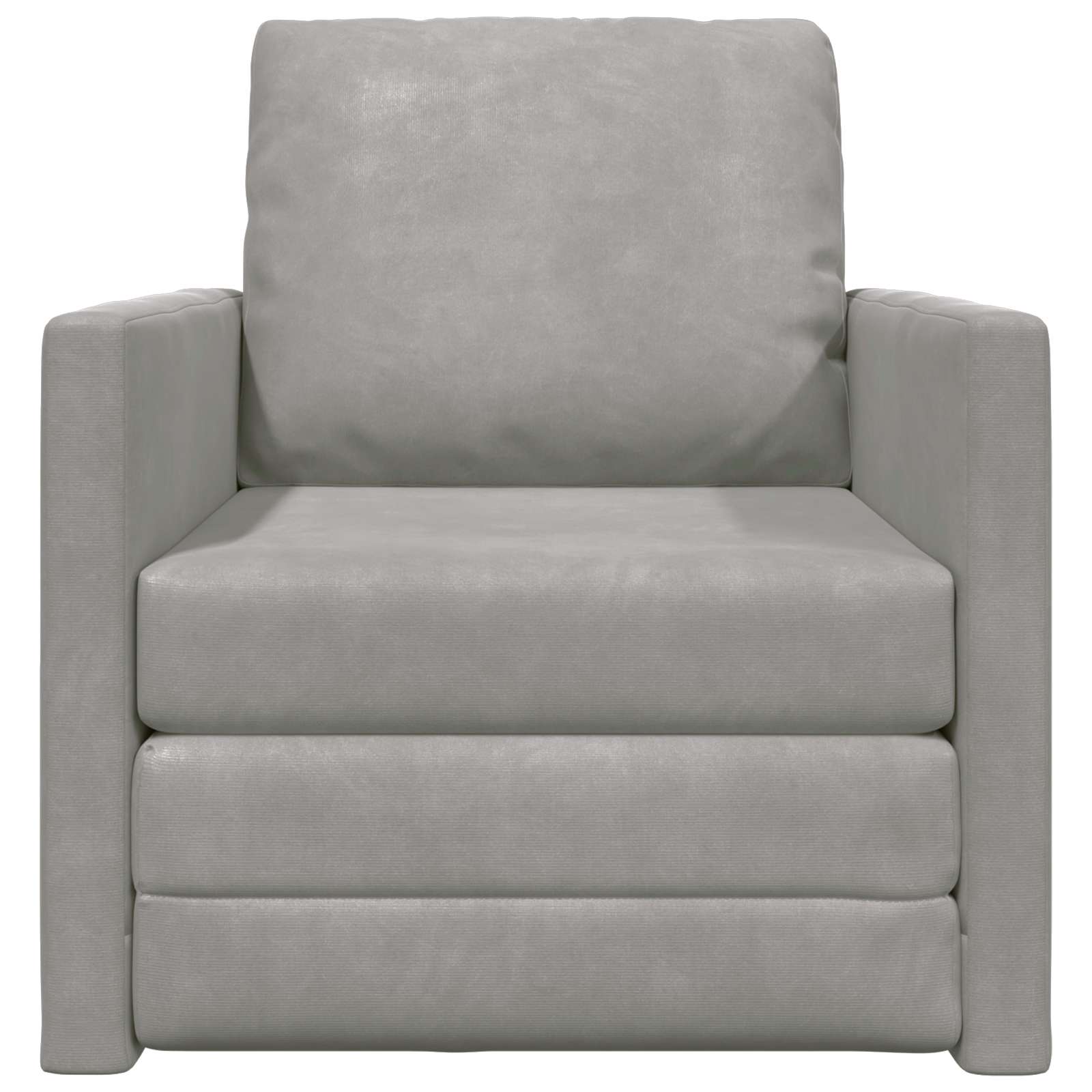 Schlafsofa Hellgrau 74 x 77 x 81 cm Samt