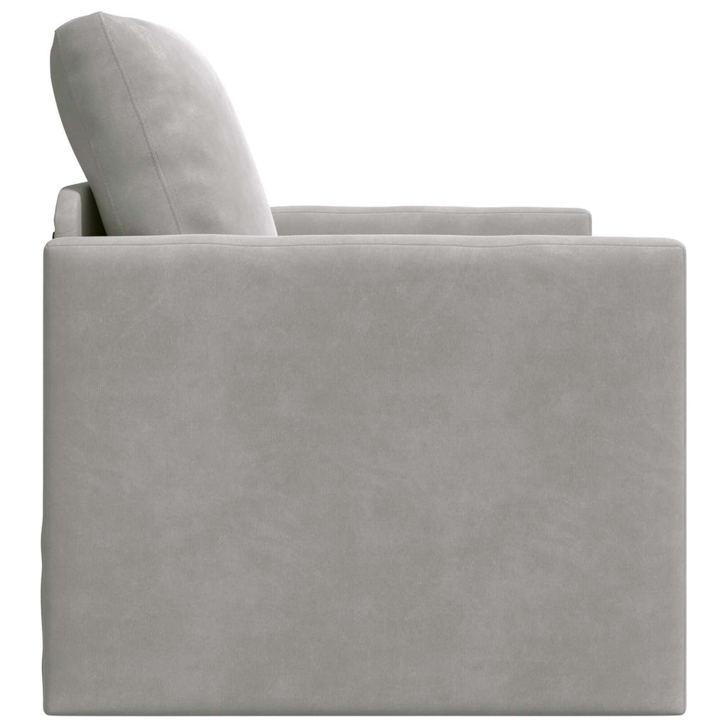 Schlafsofa Hellgrau 74 x 77 x 81 cm Samt