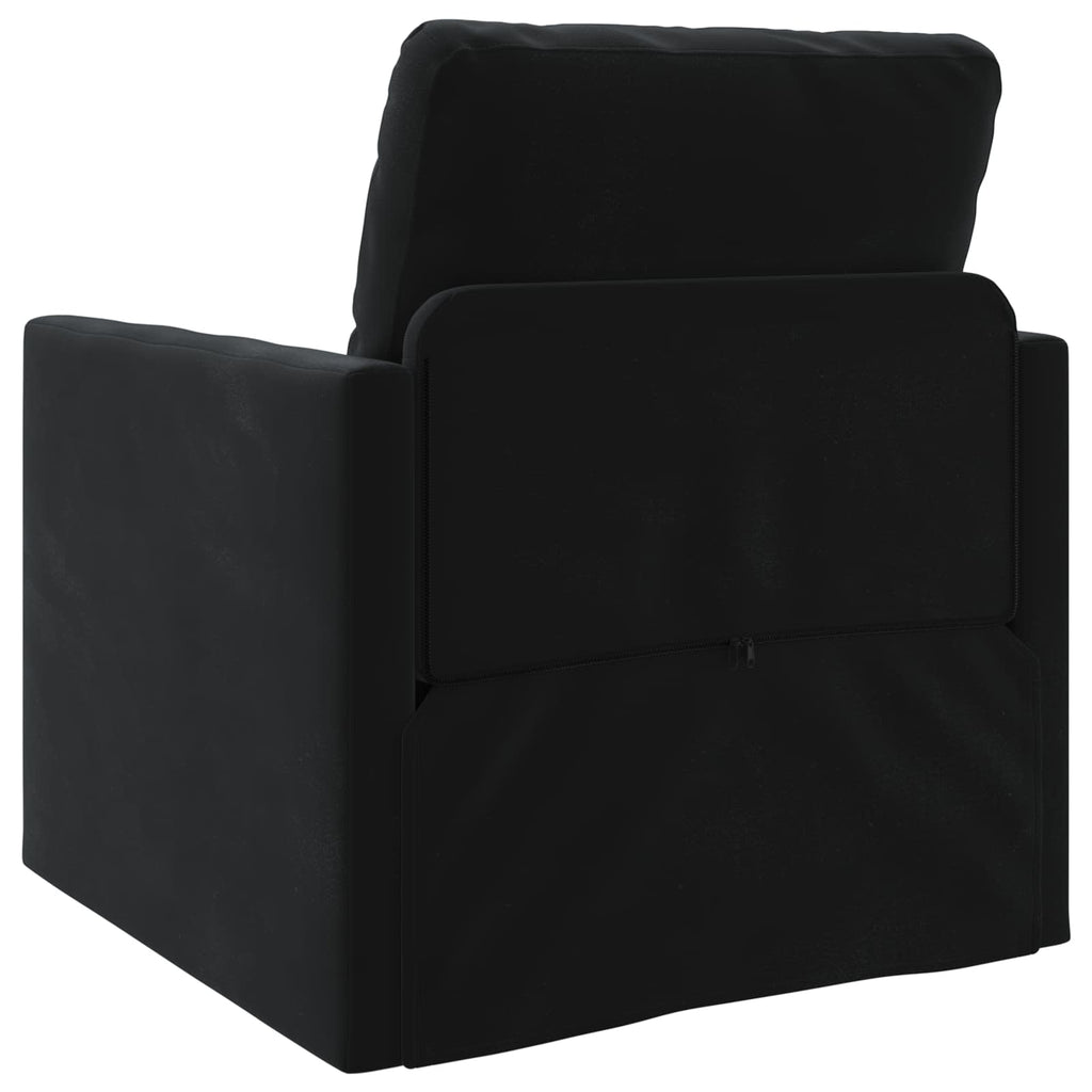 Schlafsofa Schwarz 74 x 77 x 81 cm Samt