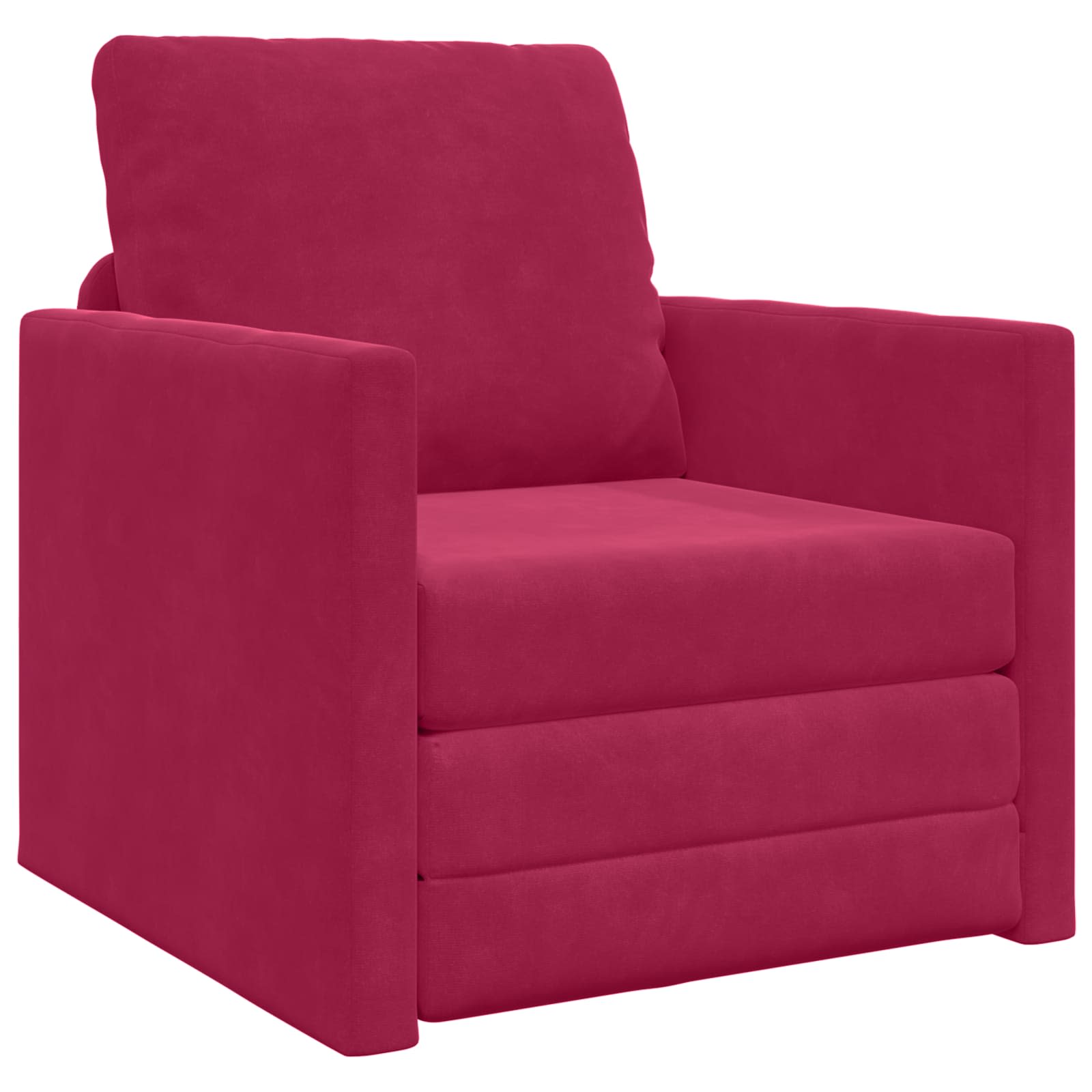 Schlafsofa Weinrot 74 x 77 x 81 cm Samt