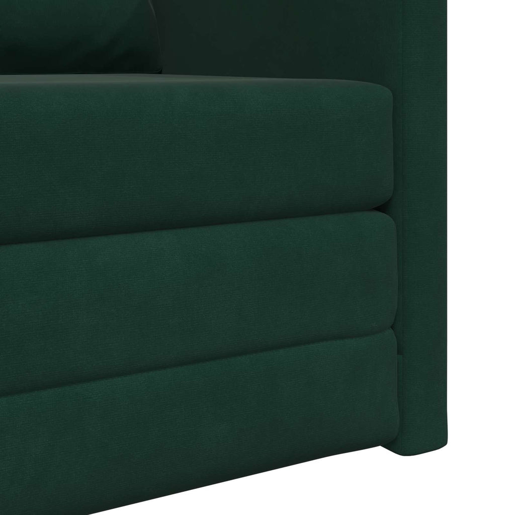Schlafsofa Dunkelgrün 74 x 77 x 81 cm Samt