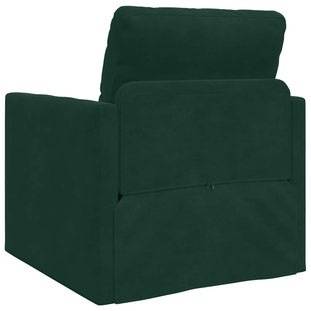 Schlafsofa Dunkelgrün 74 x 77 x 81 cm Samt