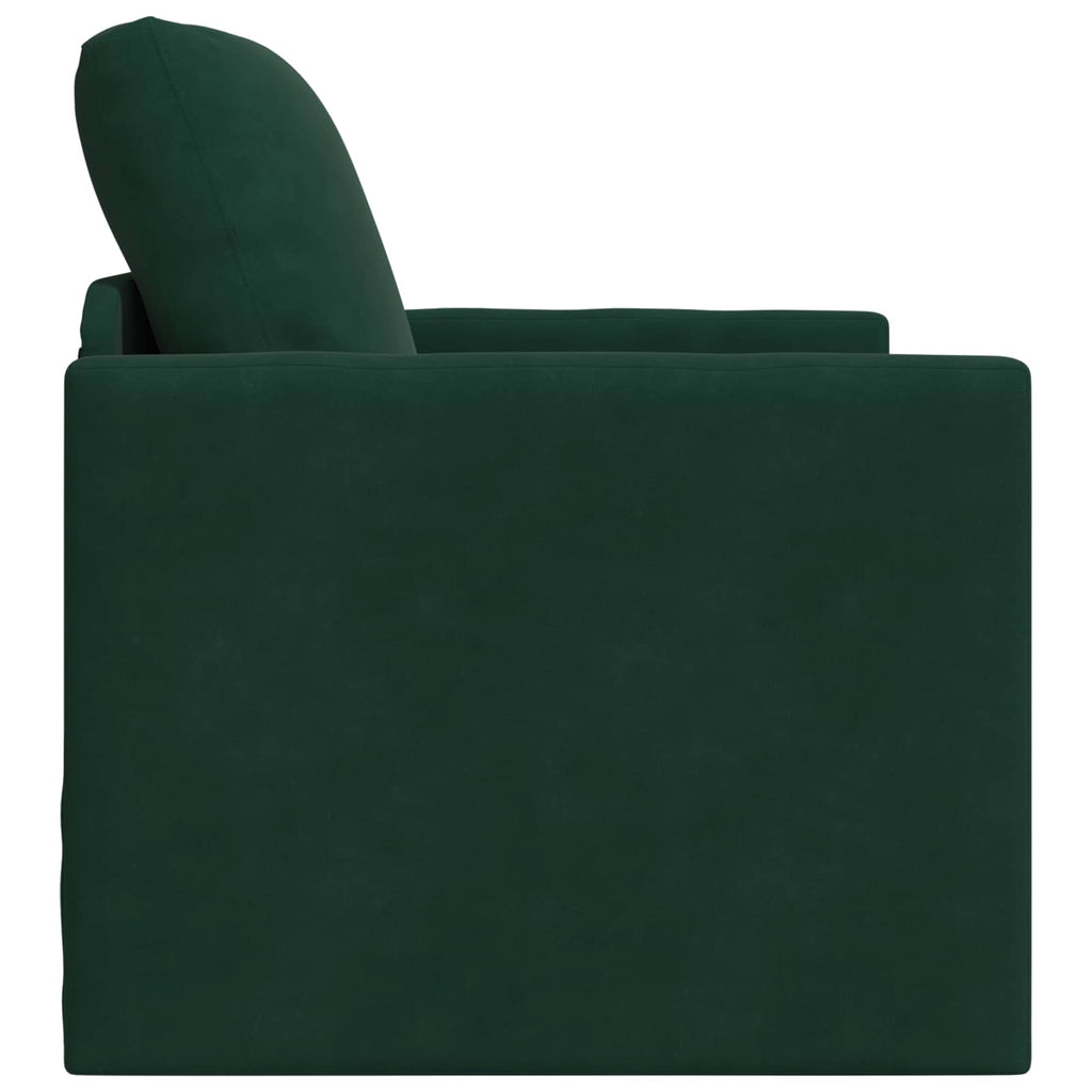 Schlafsofa Dunkelgrün 74 x 77 x 81 cm Samt