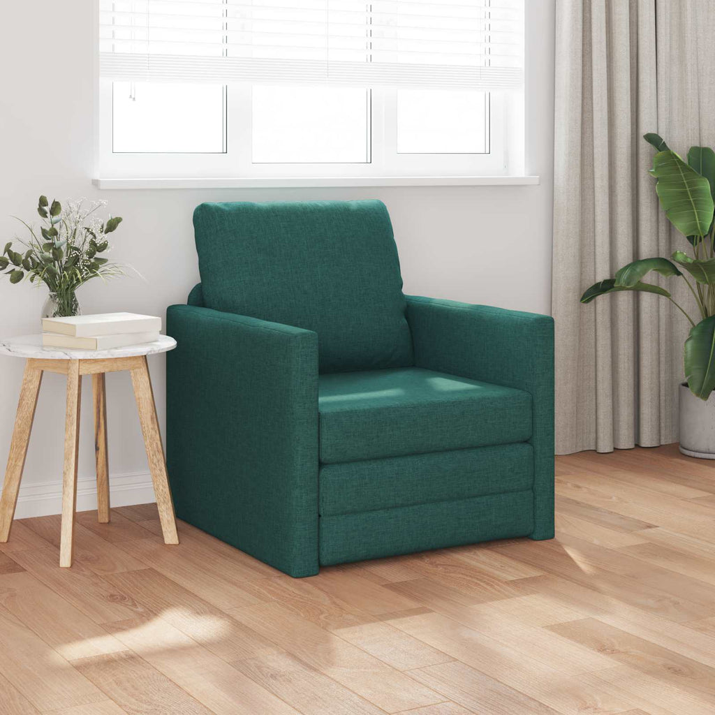 Schlafsofa Dunkelgrün 74 x 77 x 81 cm Stoff