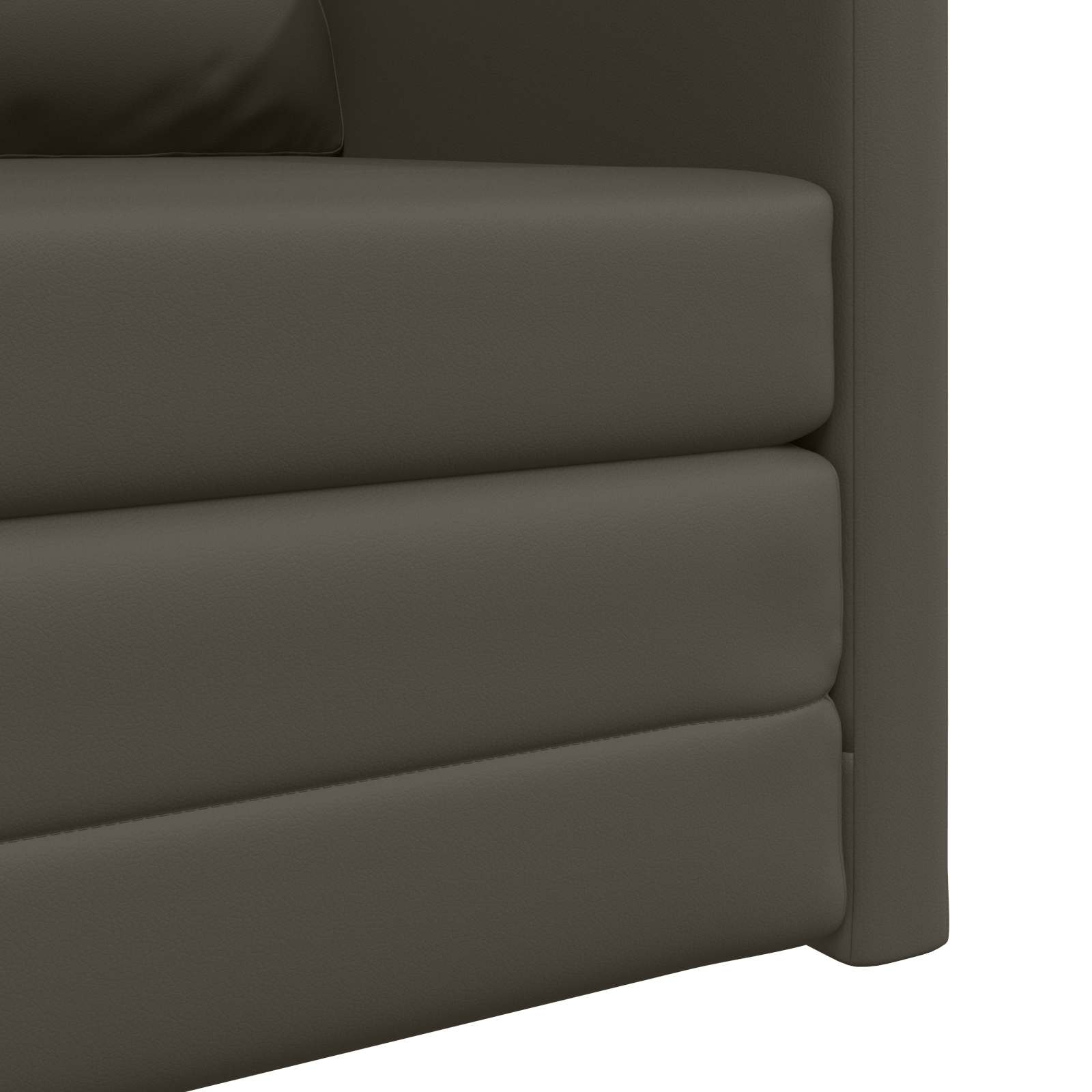 Schlafsofa 60cm Grau Kunstleder