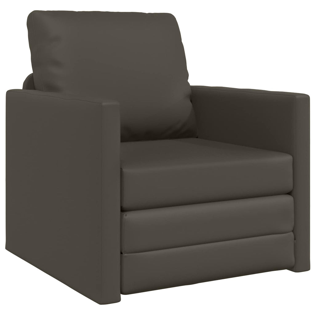 Schlafsofa 60cm Grau Kunstleder