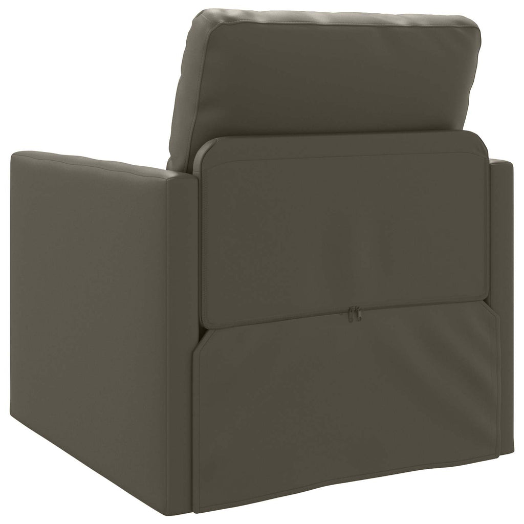 Schlafsofa 60cm Grau Kunstleder