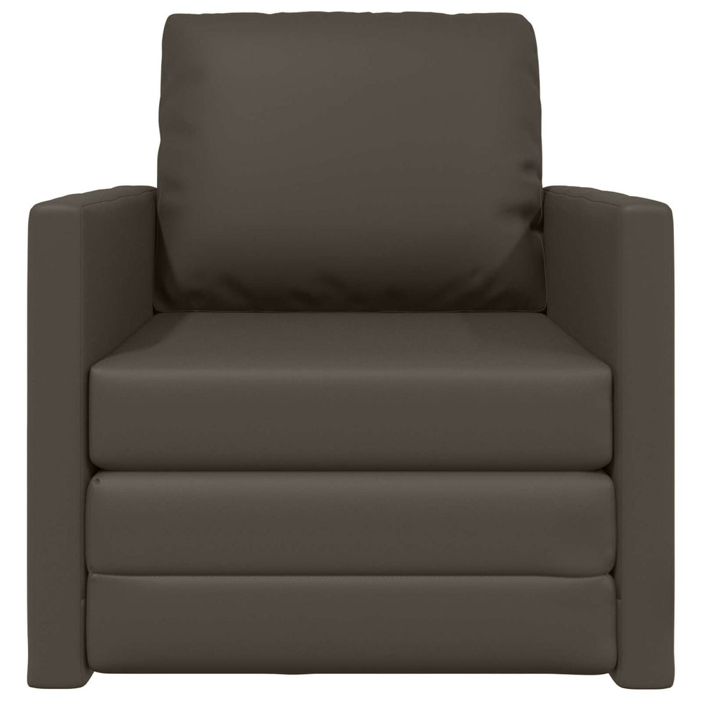 Schlafsofa 60cm Grau Kunstleder