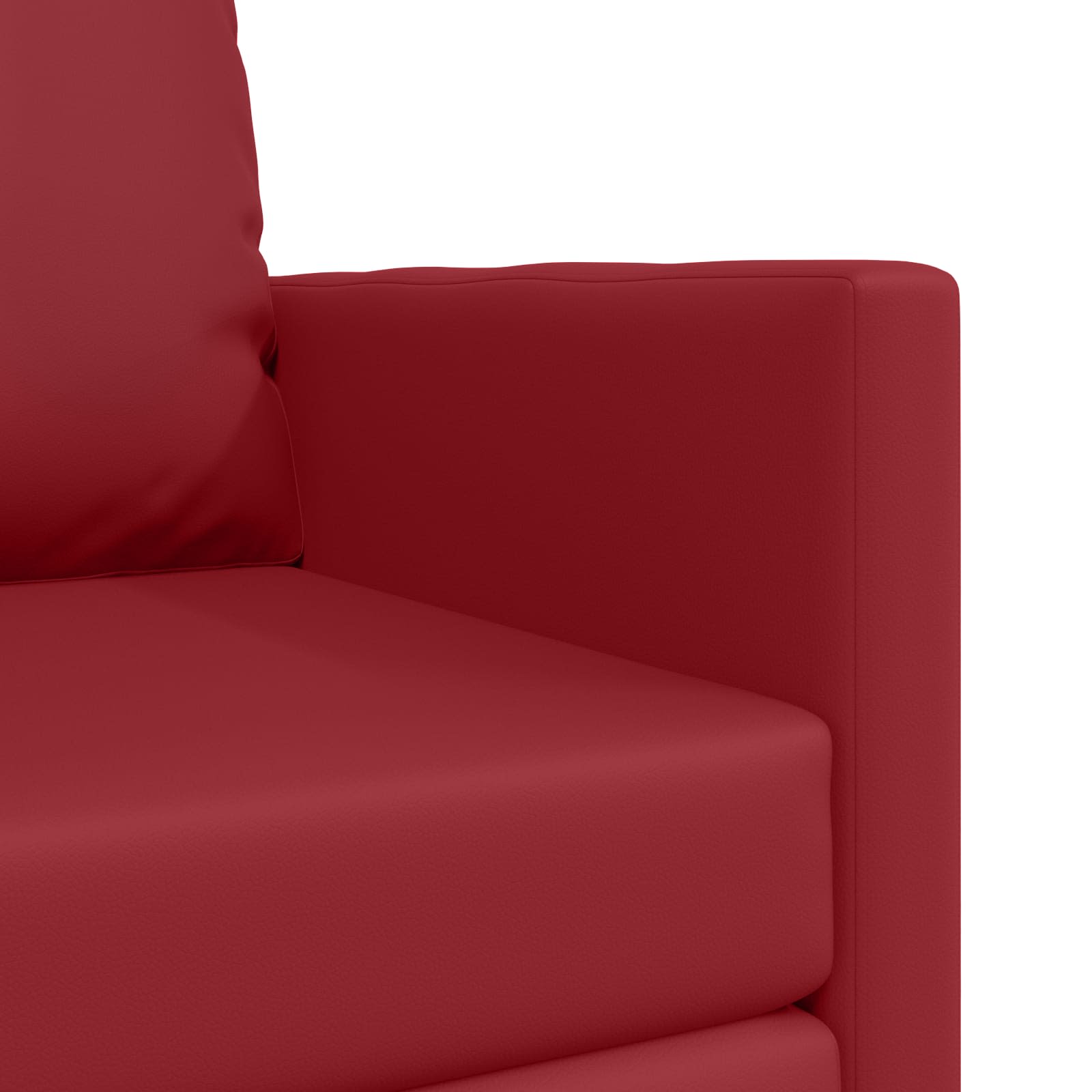 Schlafsofa 60cm Weinrot Kunstleder