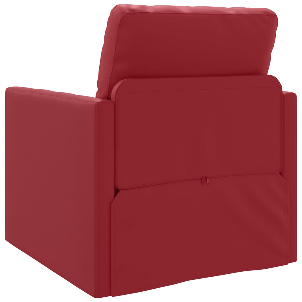 Schlafsofa 60cm Weinrot Kunstleder