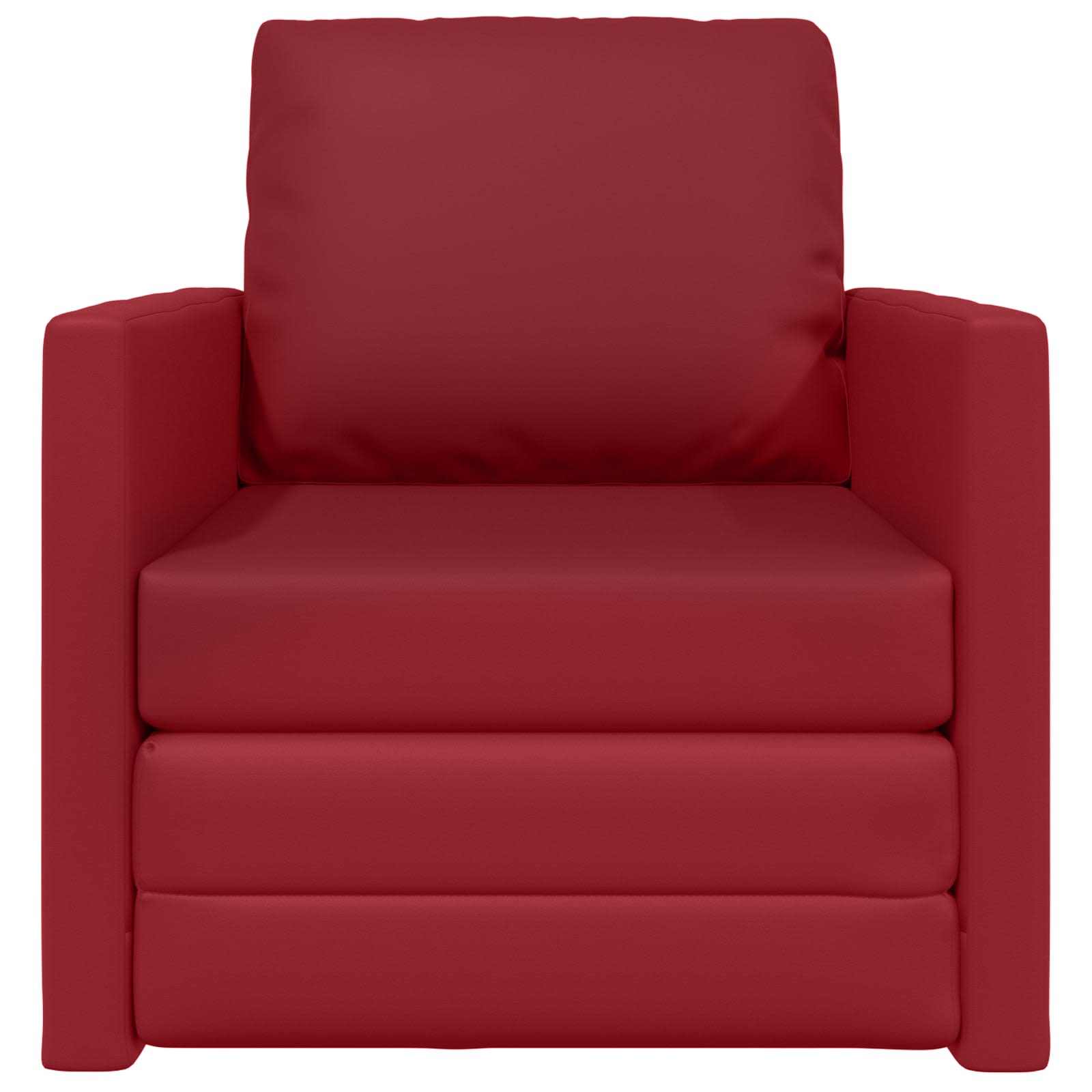 Schlafsofa 60cm Weinrot Kunstleder