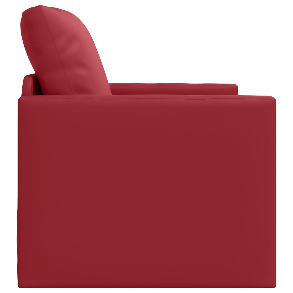 Schlafsofa 60cm Weinrot Kunstleder