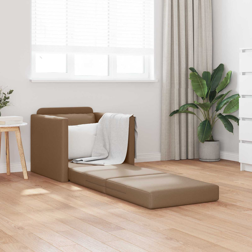 Schlafsofa 60cm Cappuccino Kunstleder
