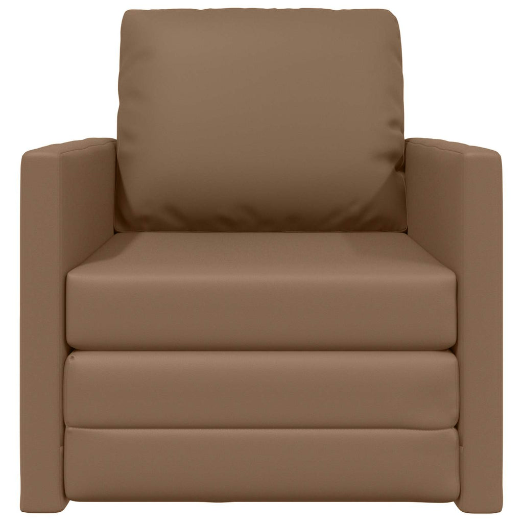 Schlafsofa 60cm Cappuccino Kunstleder
