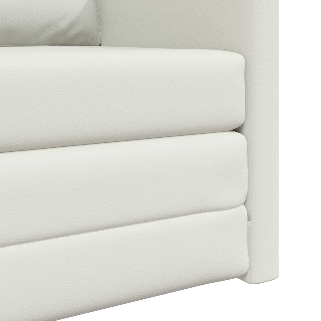 Schlafsofa 60cm Weiß Kunstleder