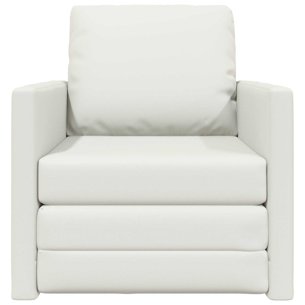 Schlafsofa 60cm Weiß Kunstleder