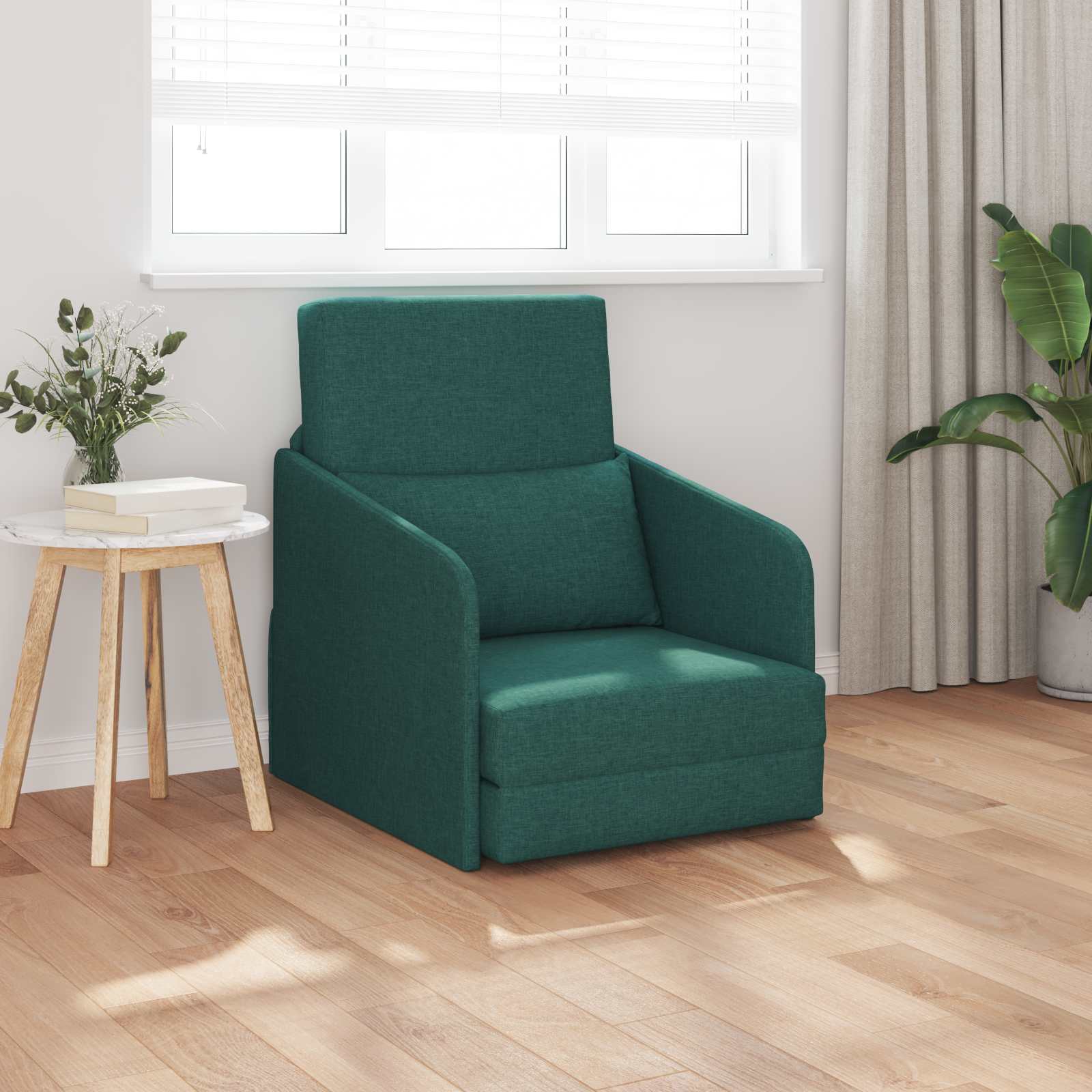 Schlafsofa Dunkelgrün 65 x 80 x 83 cm Stoff