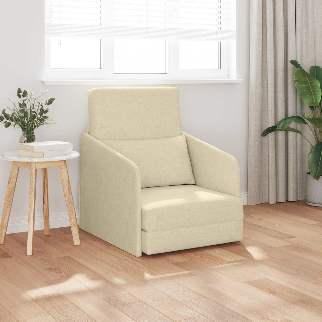 Schlafsofa Creme 65 x 80 x 83 cm Stoff