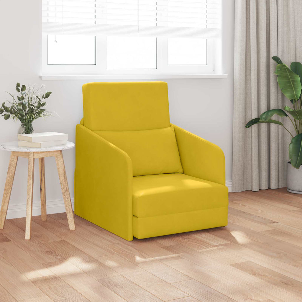 Schlafsofa Gelb 65 x 80 x 83 cm Samt