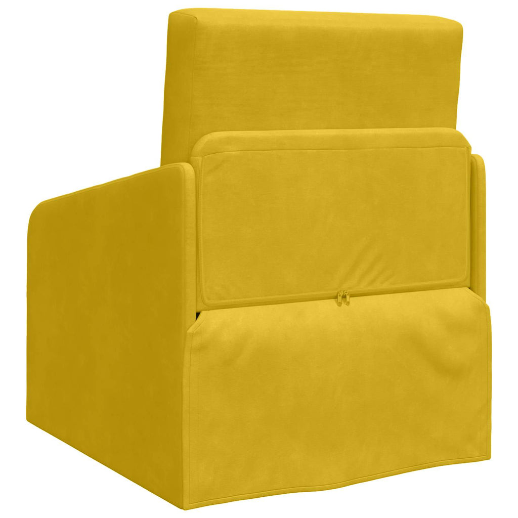 Schlafsofa Gelb 65 x 80 x 83 cm Samt