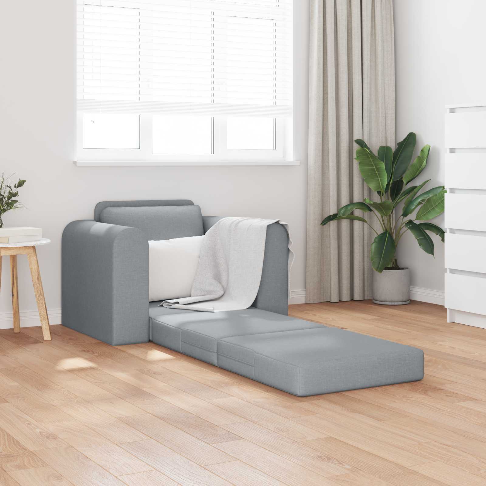 Schlafsofa Hellgrau 98 x 71 x 83 cm Stoff