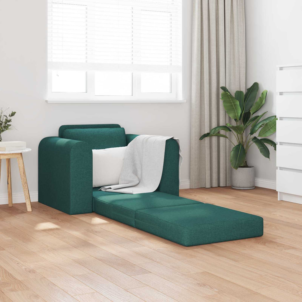 Schlafsofa Dunkelgrün 98 x 71 x 83 cm Stoff