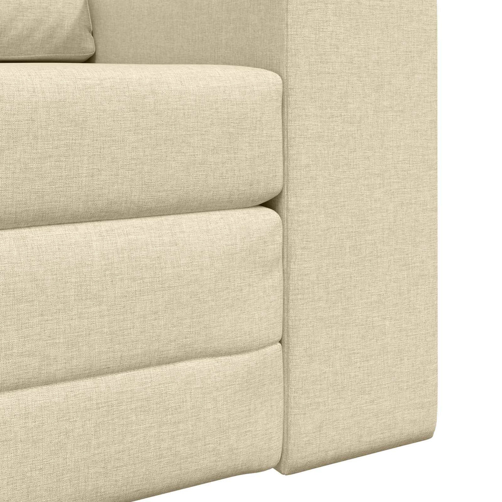 Schlafsofa Creme 98 x 71 x 83 cm Stoff