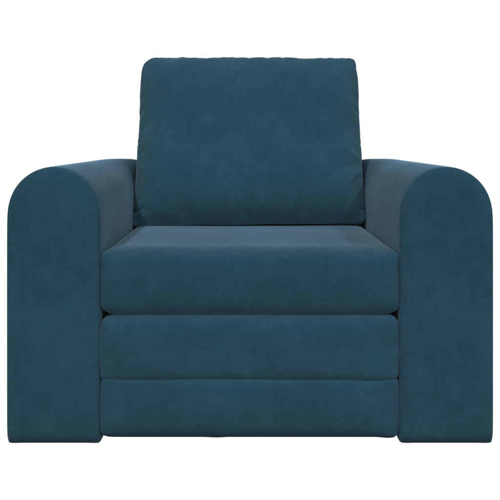 Schlafsofa Blau 98 x 71 x 83 cm Samt