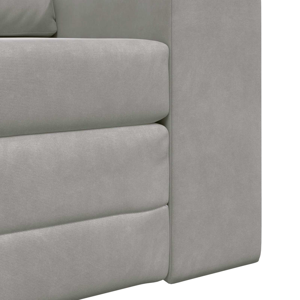 Schlafsofa Hellgrau 98 x 71 x 83 cm Samt