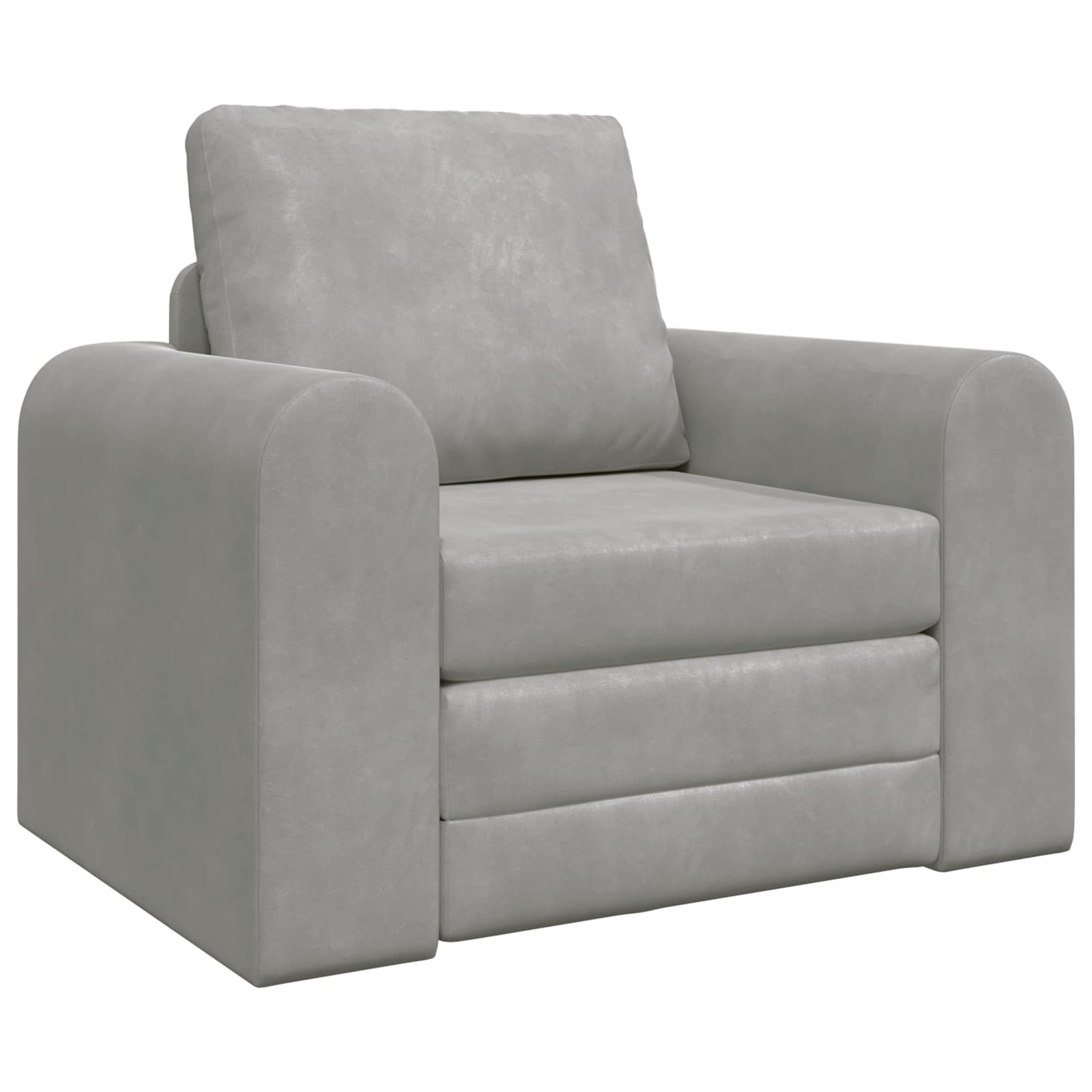Schlafsofa Hellgrau 98 x 71 x 83 cm Samt