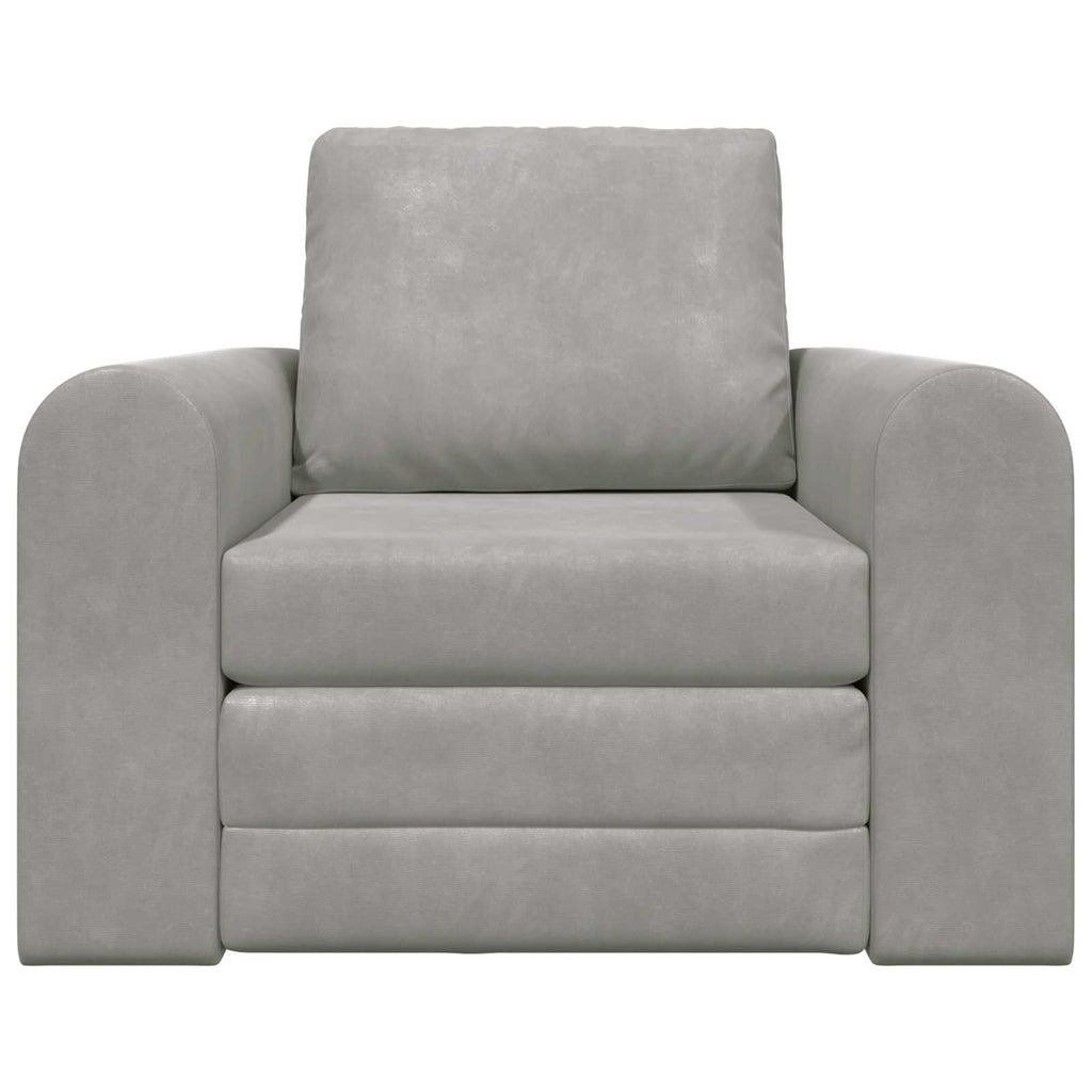 Schlafsofa Hellgrau 98 x 71 x 83 cm Samt
