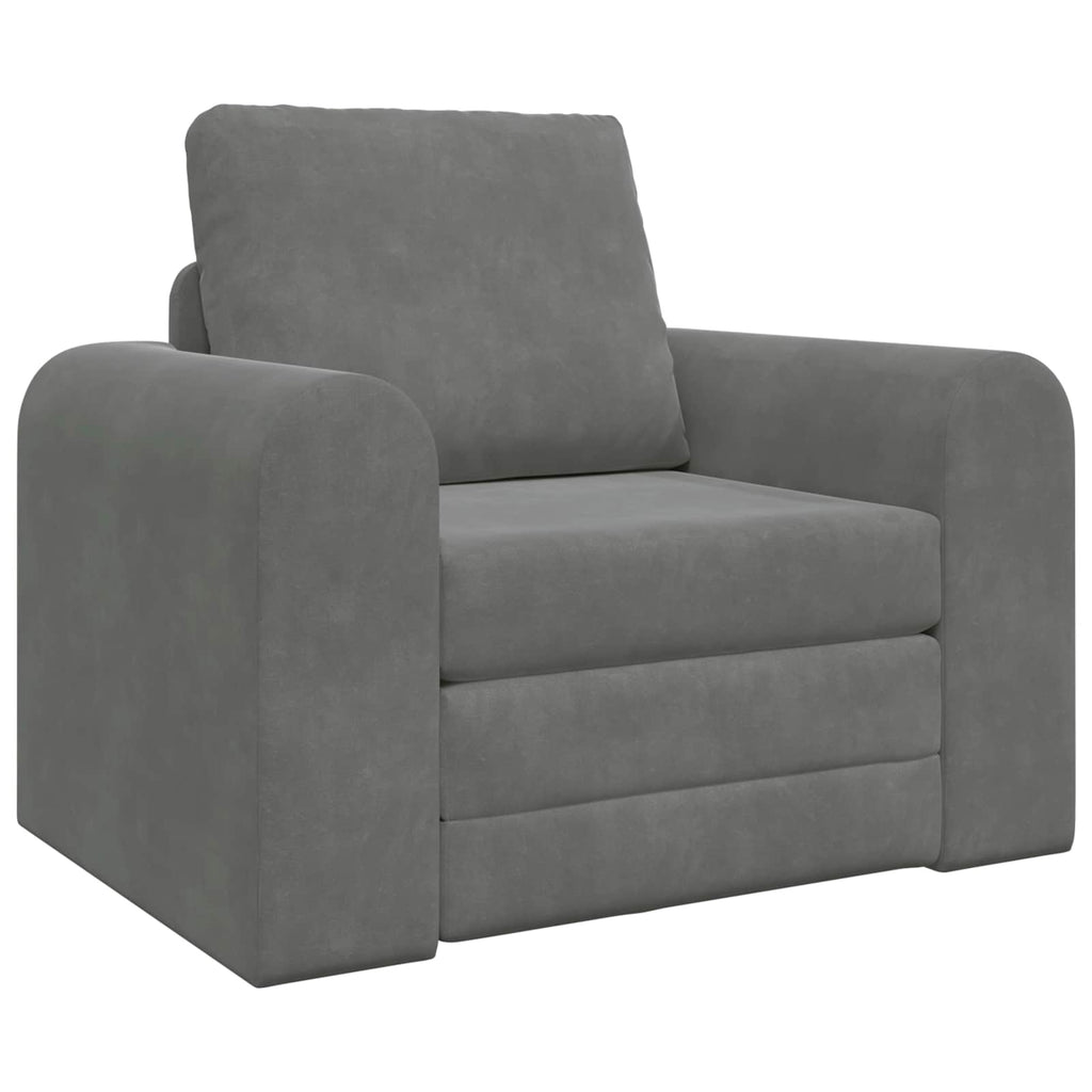 Schlafsofa Dunkelgrau 98 x 71 x 83 cm Samt