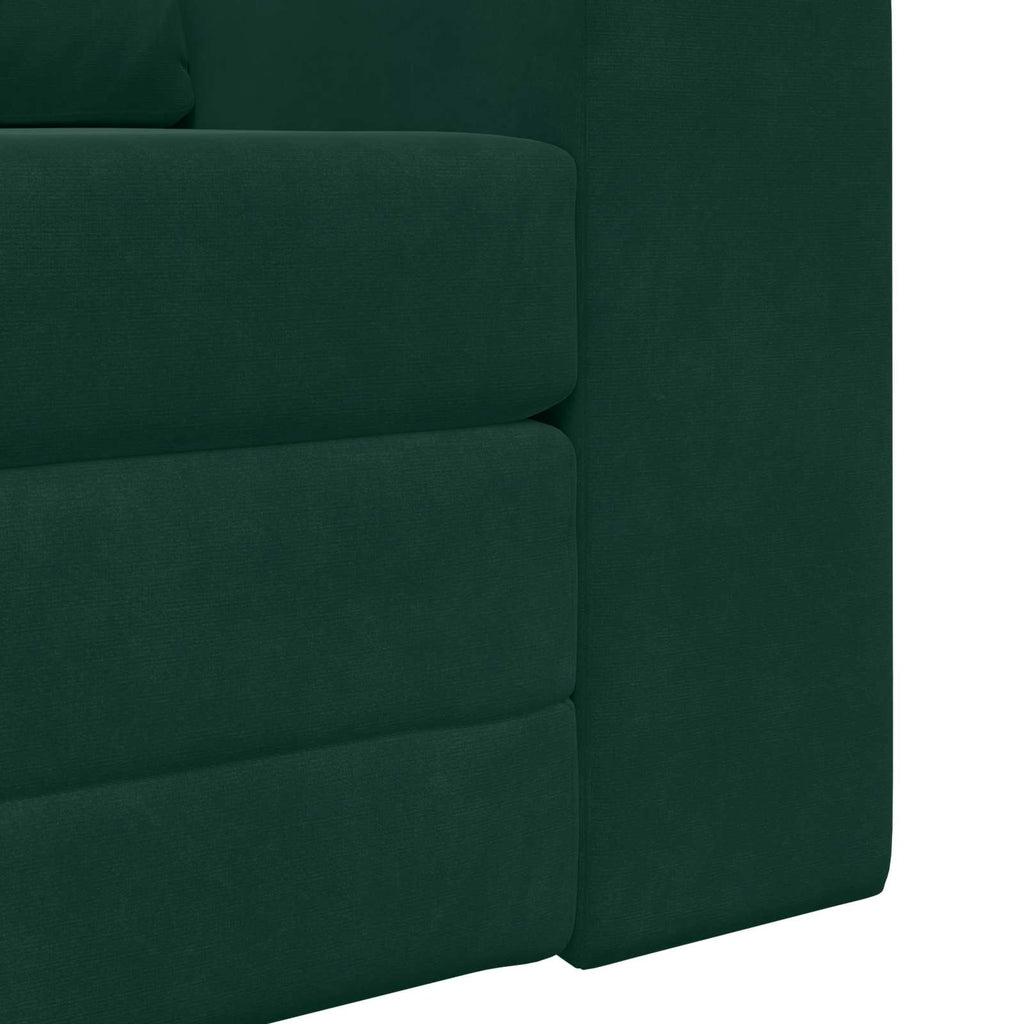 Schlafsofa Dunkelgrün 98 x 71 x 83 cm Samt