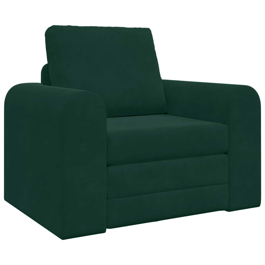 Schlafsofa Dunkelgrün 98 x 71 x 83 cm Samt