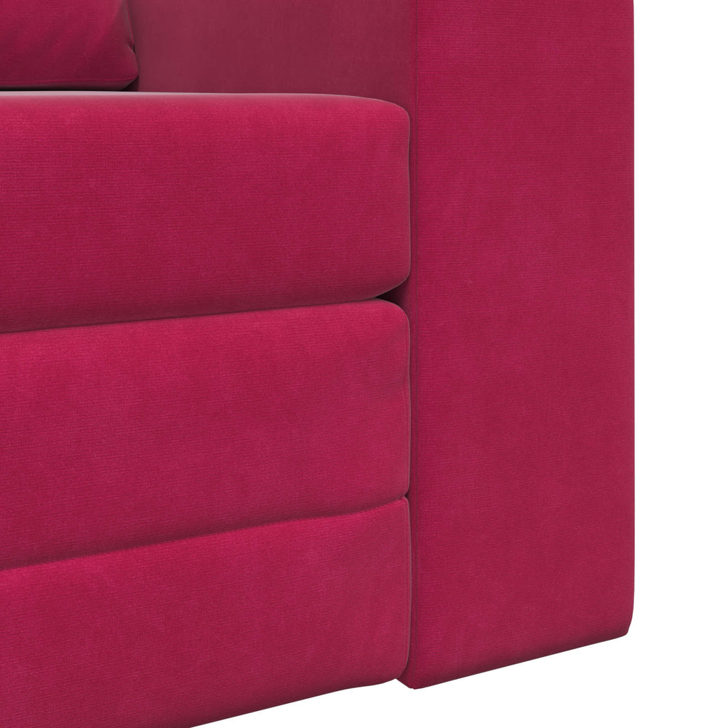 Schlafsofa Weinrot 98 x 71 x 83 cm Samt