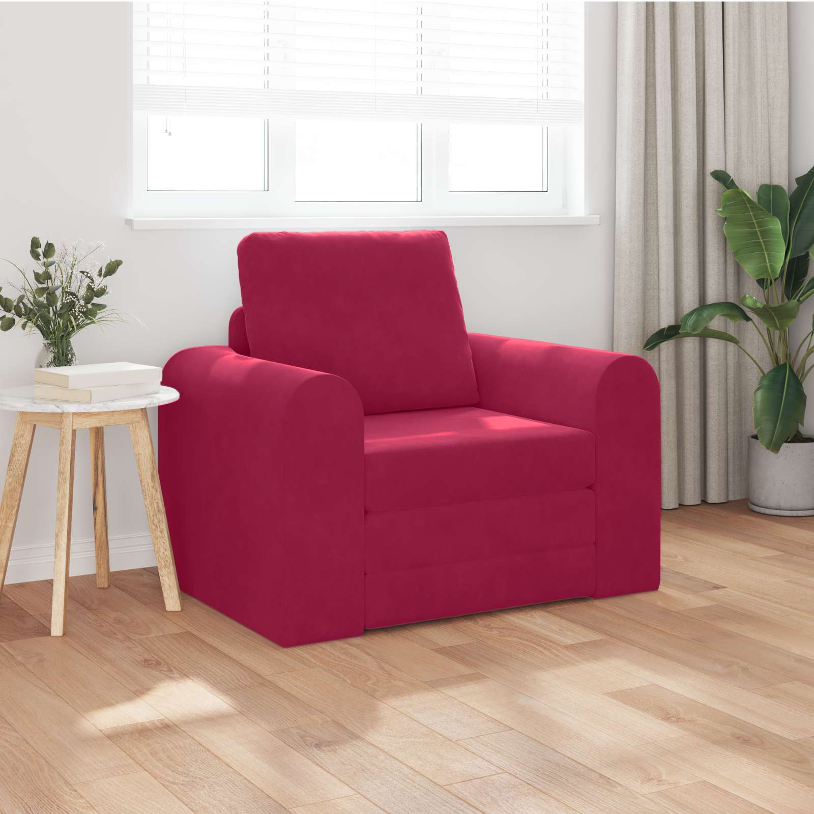 Schlafsofa Weinrot 98 x 71 x 83 cm Samt
