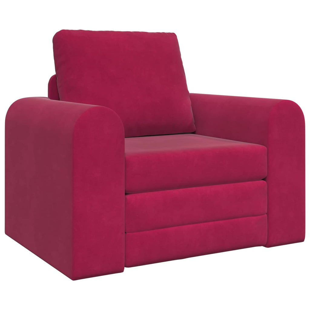 Schlafsofa Weinrot 98 x 71 x 83 cm Samt