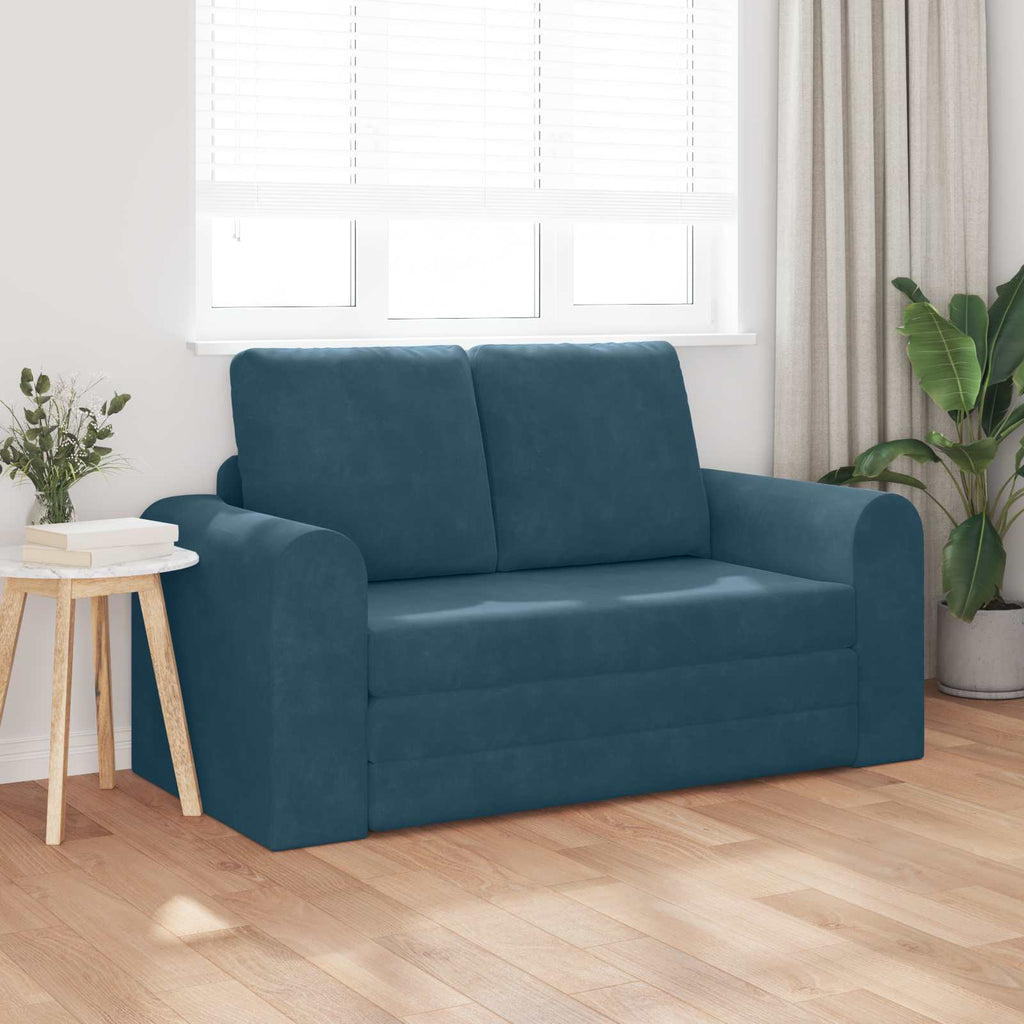 Schlafsofa Blau 148 x 71 x 83 cm Samt