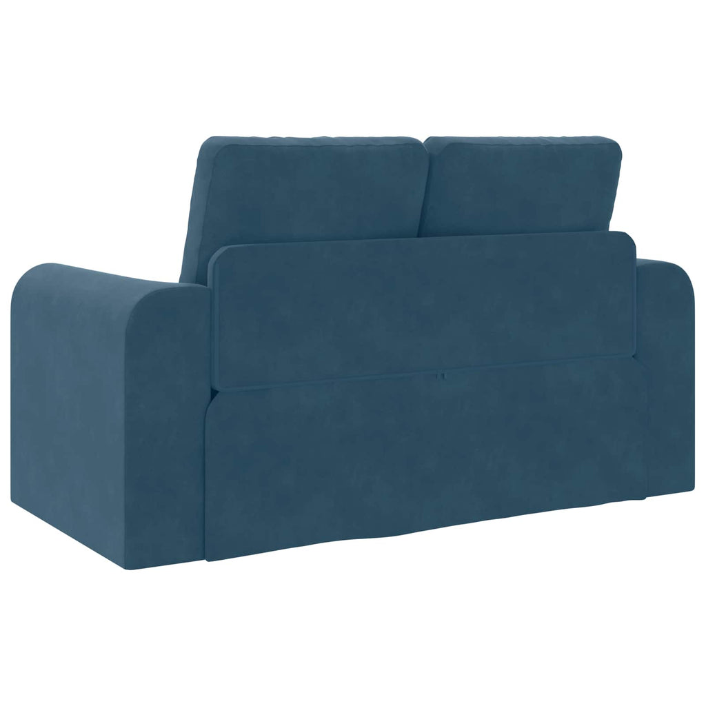 Schlafsofa Blau 148 x 71 x 83 cm Samt
