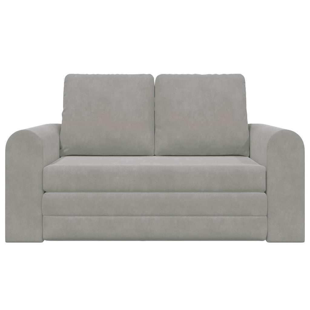 Schlafsofa Hellgrau 148 x 71 x 83 cm Samt