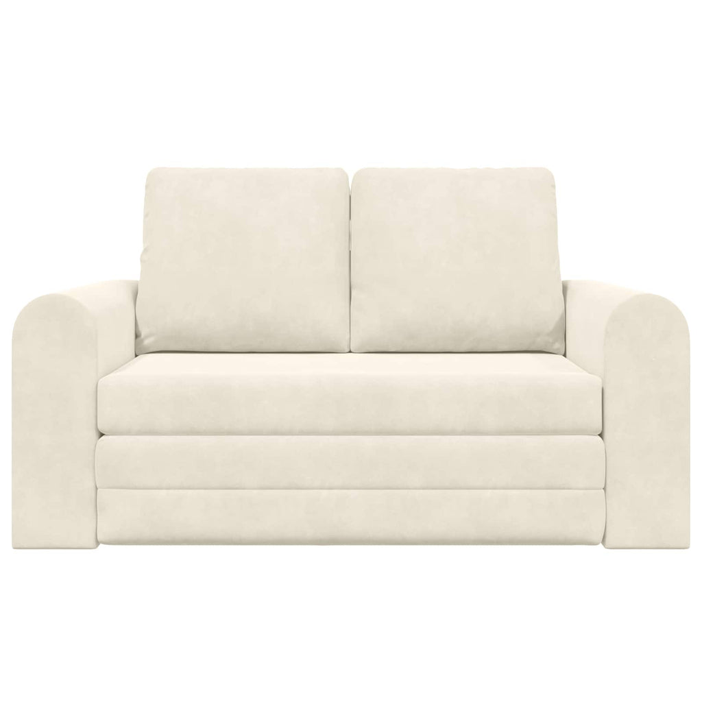 Schlafsofa Creme 148 x 71 x 83 cm Samt