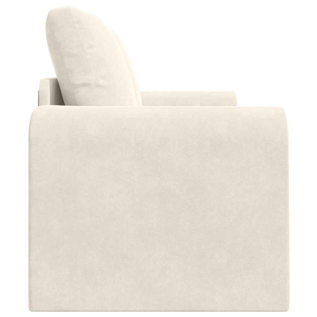 Schlafsofa Creme 148 x 71 x 83 cm Samt