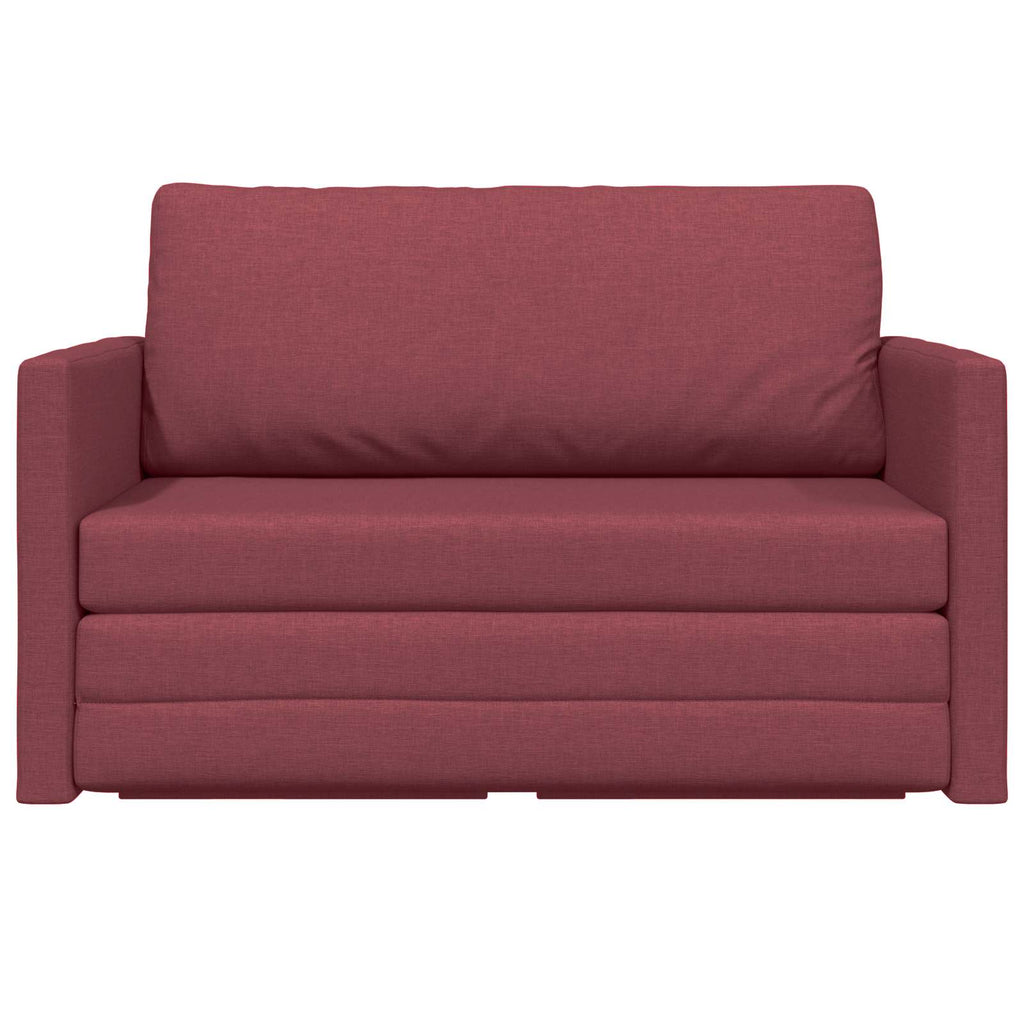 Schlafsofa 110cm Weinrot Stoff