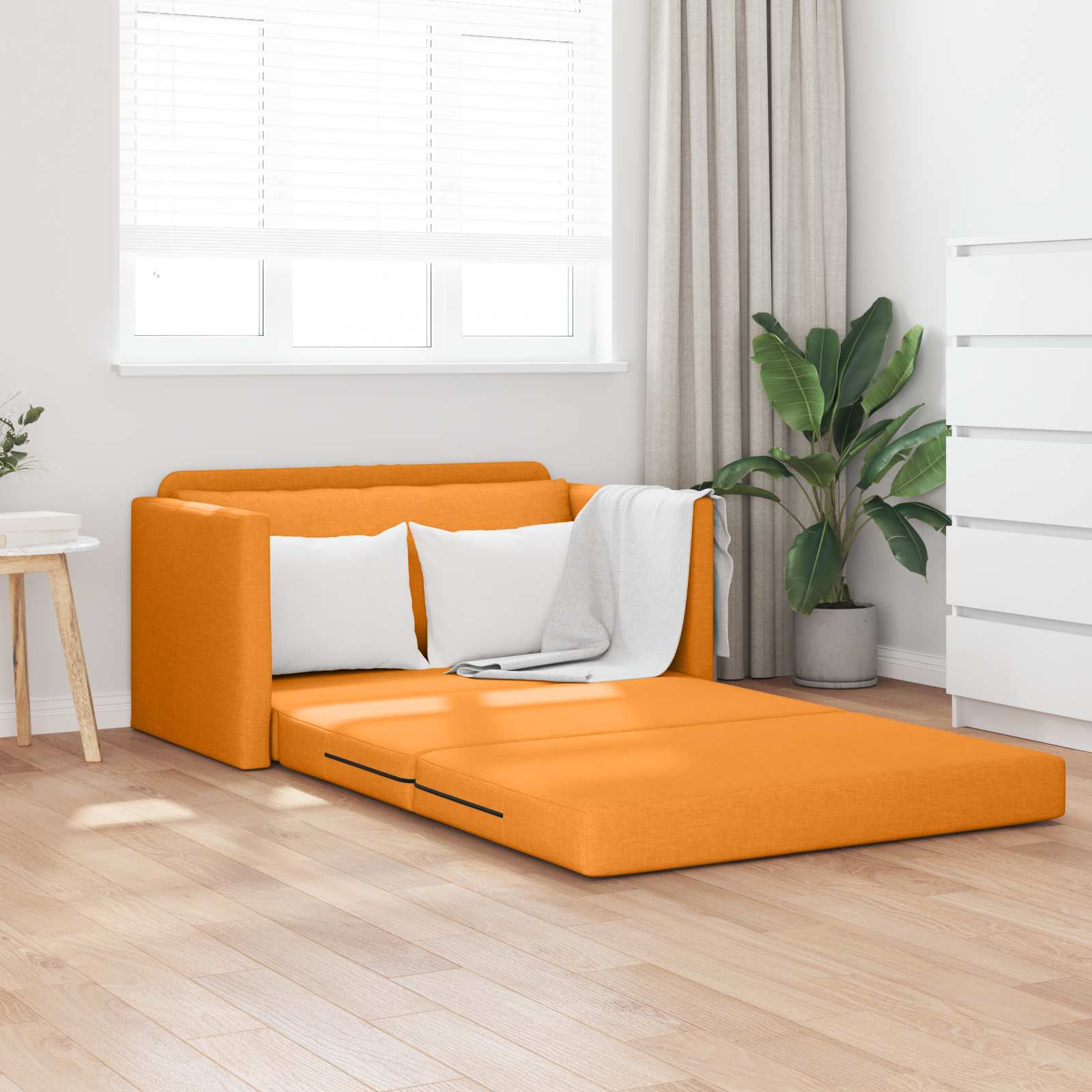 Schlafsofa 110cm Dunkelgelb Stoff